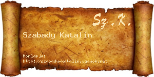 Szabady Katalin névjegykártya