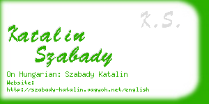 katalin szabady business card